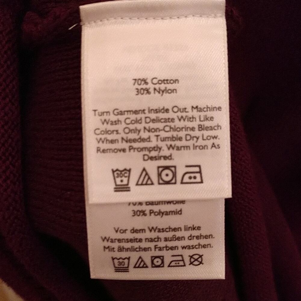 NWT Eddie Bauer Plumwine Mt Shasta Hoodie Sweater size Small - Picture 8 of 8
